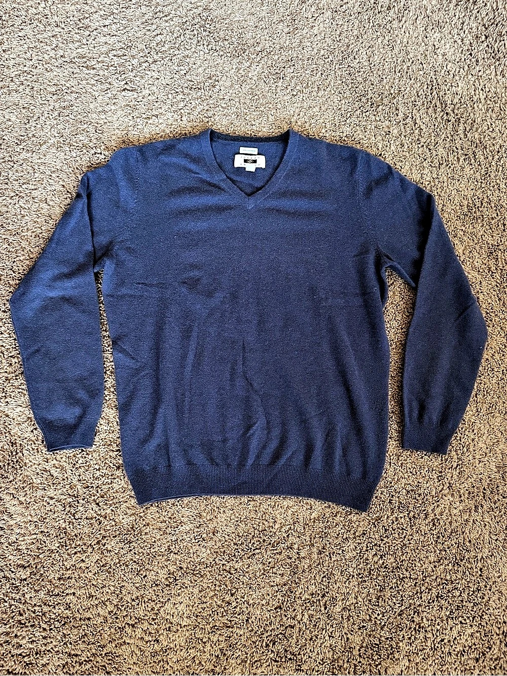 Joseph Abboud Cashmere Crewneck Sweater in Blue Size Large